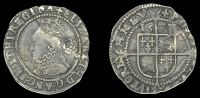 Elizabeth I (1558-1603), Fifth issue, Threepence, 1578/7/6 [?], mm. Greek cross (over eglantine on rev.), bust 4D,...