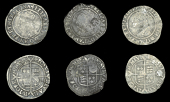 Elizabeth I (1558-1603), Second issue, Halfgroats (3), all mm. cross-crosslet, bust 1G (2), beaded inner circles,...