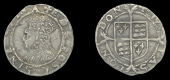 Elizabeth I (1558-1603), Second issue, Penny, mm. cross-crosslet, bust 3H, beaded inner circles, large shield, reads...