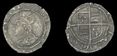Elizabeth I (1558-1603), Third issue, Penny, mm. coronet, bust 3I, beaded inner circles, reads e d g rosa sine...