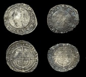 Elizabeth I (1558-1603), Sixth issue, Pennies (2), mm. bell (over sword on rev.), bust 5B, beaded inner circles,...