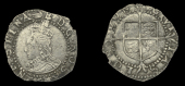 Elizabeth I (1558-1603), Sixth issue, Penny, mm. hand, bust 5B, beaded inner circles, reads e d g rosa sine spina,...
