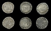 Elizabeth I (1558-1603), Sixth issue, Pennies (3), mm. woolpack (2), both bust 5B, beaded inner circles, read e d g...