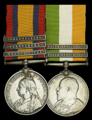 Pair: Driver G. Higgs, 62nd Battery, Royal Field Artillery

Queen’s South Africa 1899-1902, 3 clasps, Modder...