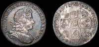 George I (1714-1727), Halfcrown, 1720/17, roses and plumes, edge sexto (ESC 1555; S 3642). Of bright appearance and...