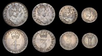 William and Mary (1688-1694), Maundy set, 1689 (ESC 872; S 3446) [4]. Good very fine or a little better,...