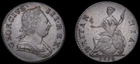 George III (1760-1820), Pre-1816 issues, Halfpenny, 1774 (BMC 907; S 3774). Extremely fine, patinated	 £150-£200