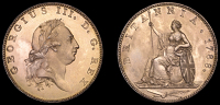 George III (1760-1820), Pre-1816 issues, Pattern Halfpenny, 1788 (late Soho), by J.-P. Droz, in brown-gilt copper,...