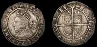 Elizabeth I (1558-1603), Sixth issue, Sixpence, 1591/0, mm. hand, bust 6C, reads elizab d g ang fr et hib regi,...