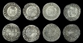 Elizabeth I (1558-1603), Fourth issue, Sixpences (4), all 1572 (2 inverted), mm. ermine, bust 4B, read elizabeth d g...