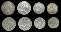 George III (1760-1820), Pre-1816 issues, Shillings (2), both 1787, with and without hearts (ESC 2125, 2129; S 3743,...