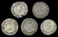 Elizabeth I (1558-1603), Fifth issue, Sixpences (5), 1578/6 [?] (2), mm. Greek cross, 2.83g/8h, 2.61g/1h (BCW...
