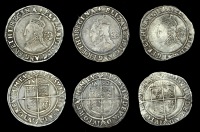 Elizabeth I (1558-1603), Fifth issue, Sixpences (3), all 1582, mm. sword (over Latin cross on obv.), bust 5A, read...