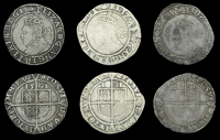Elizabeth I (1558-1603), Sixth issue, Sixpences (3), all mm. hand, 1591/0, 2.90g/11h (BCW HA-2:HA-c), 1591, 1_91 (5...