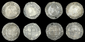 Elizabeth I (1558-1603), Sixth issue, Sixpences (4), all 1595, mm. key (over woolpack on obv.), 2.57g/3h (BCW...