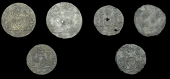 Elizabeth I (1558-1603), Miscellaneous, Jetons and counters: Lyon issues, large size (2), similar, revs. crowned...