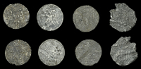 Elizabeth I (1558-1603), Miscellaneous, Jetons and counters: Anglophile issues (4), portcullis type (3), crowned...