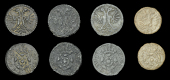 Elizabeth I (1558-1603), Miscellaneous, Jetons and counters: Crowned rose issues (4), no legends, 2.38g/12h (M...