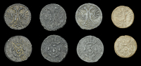 Elizabeth I (1558-1603), Miscellaneous, Jetons and counters: Crowned rose issues (4), no legends, 2.38g/12h (M...