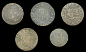 Worcestershire, Stourbridge, Borough Halfpenny, 1.80g/9h (N 5716; BW. 98); Worcester, City Farthing, 1667, 2.38g/12h...