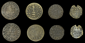 Yorkshire, Beverley, Timothey Browne, Halfpenny, 1668, 1.14g/3h (N 5800; BW. 24); Boroughbridge, Francis Calvert,...