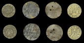 Yorkshire, Maltby, Gabriell Normavile, Halfpenny, 1669, 1.26g/9h (N 5965a, this piece; BW. 217); Ripon, Stephen...