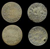 Wales, GLAMORGANSHIRE, Cowbridge, Will Bassett, Halfpenny, 1669, 2.04g/12h (Boon 42a; N –; BW. 30); Swansea,...