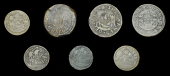 Ireland, Co CORK, Cork, City Farthings (6), 1656, 2.82g/3h (N 6200; BW. 202); 1658 P[hilip] M[athews] (4), 1.19g/6h...