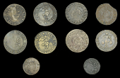 Unattributed, Miscellaneous: Merchants of the Staple, Farthings (3), 3.19g/6h, 2.52g/6h, 2.05g/6h (all N 9380; BW....