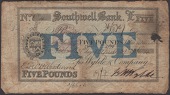 Southwell Bank, for Wylde & Company, £5, 21 April 1869, serial number O4, Wylde signature, very good, scarce and an...
