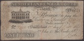 Sunderland & Wearmouth Bank, for John & Thos Cook & Co., £1, 2 October 1815, serial number B292, T. Cooke...