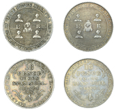 Berkshire, Reading, John Berkeley Monck, Eighteen Pence, 1811 (2), 6.25g/12h (D 4), 6.36g/12h (D 6) [2]. First about...