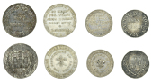 Devon, Barnstaple, Joseph Evans, John Bowhay, Michael Nott and R. Gribble, Shilling, 1811, 3.85g/12h (D 13),...