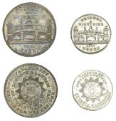 Gloucestershire, Bristol, Niblock & Latham, Shilling, 1811, 4.06g/12h (D Somerset 47), Sixpence, 1811, 1.99g/12h (D...