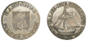 Hampshire, County series, Shilling, 1811, arms, rev. sloop sailing left, edge grained, 4.47g/12h (D 6 Bis, the plate...