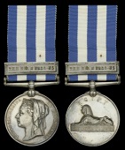 The Egypt and Sudan Medal awarded to Private E. Hill, 18th Hussars, who served with the Light Camel Regiment on the...