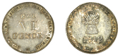 Lincolnshire, Gainsborough, Martin Brumby, Sixpence, value, rev. wheatsheaf, edge grained, 1.85g/12h (D 10). About...