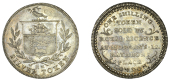 London, Marylebone, ‘Morgan’s’ Shilling, arms, rev. value, sold by royal licence, etc, edge grained, 3.33g/12h...
