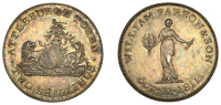 Norfolk, Attleborough, William Parson & Sons, Halliday’s Two Shillings, 1811, arms and supporters, rev. standing...