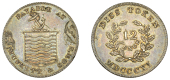 Norfolk, Diss, Muskett & Son, Shilling, 1811, arms, rev. value in wreath, edge grained, 3.88g/12h (D 7). Planchet...