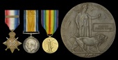Three: Private W. S. Blood, 4th Battalion, Royal Fusiliers (City of London Regiment), who was killed in action...