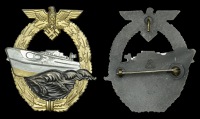 A German Second War Kriegsmarine Second Pattern E-Boat Badge.
An exceptionally clean example, manufactured by Adolf...