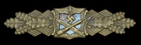 A German Second War Army/S.S. Close Combat Bar in Bronze.
A mint unissued example of the Close Combat clasp in...