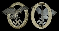 A German Second War Luftwaffe Observers Badge.
A very nice quality Observers Badge by C.E. Juncker, early type with...