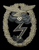 A German Second War Luftwaffe Ground Combat Badge.
A mint condition Luftwaffe Ground Combat Badge by the unusual...