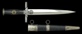 A German Second War RLB Second Pattern Officers Dagger.
An excellent non maker marked blade with all cross grain...