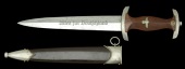 A German Second War S.A. M33 Enlisted Mans Dagger.
A double marked Eickhorn blade with both the...