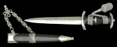 A German Second War S.S. Model 36 Chained Officers Dagger.
A very nice example, the blade with all of its cross...