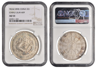 China, EMPIRE, Chihli, Dollar, yr 24 [1898] (L & M 449; KM. Y65.2). Small chop mark below dragon’s chin, several...