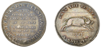 Shropshire, Dawley, Gilbert Gilpin, Shilling, 1811, legend around sells chains for pits cranes &c, etc, rev. boar...